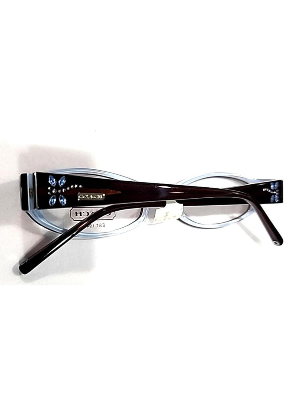 Coach 530 Annabel Gloss Brown Blue Oval Eyeglasses 50-18 135 - Picture 6 of 8